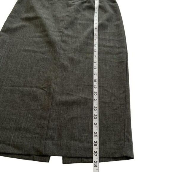 Cache Women's Gray Pencil Skirt Back Slit Size 8 - Picture 7 of 8